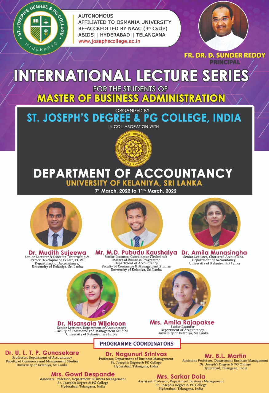 International Lecture Series for the Students of MBA