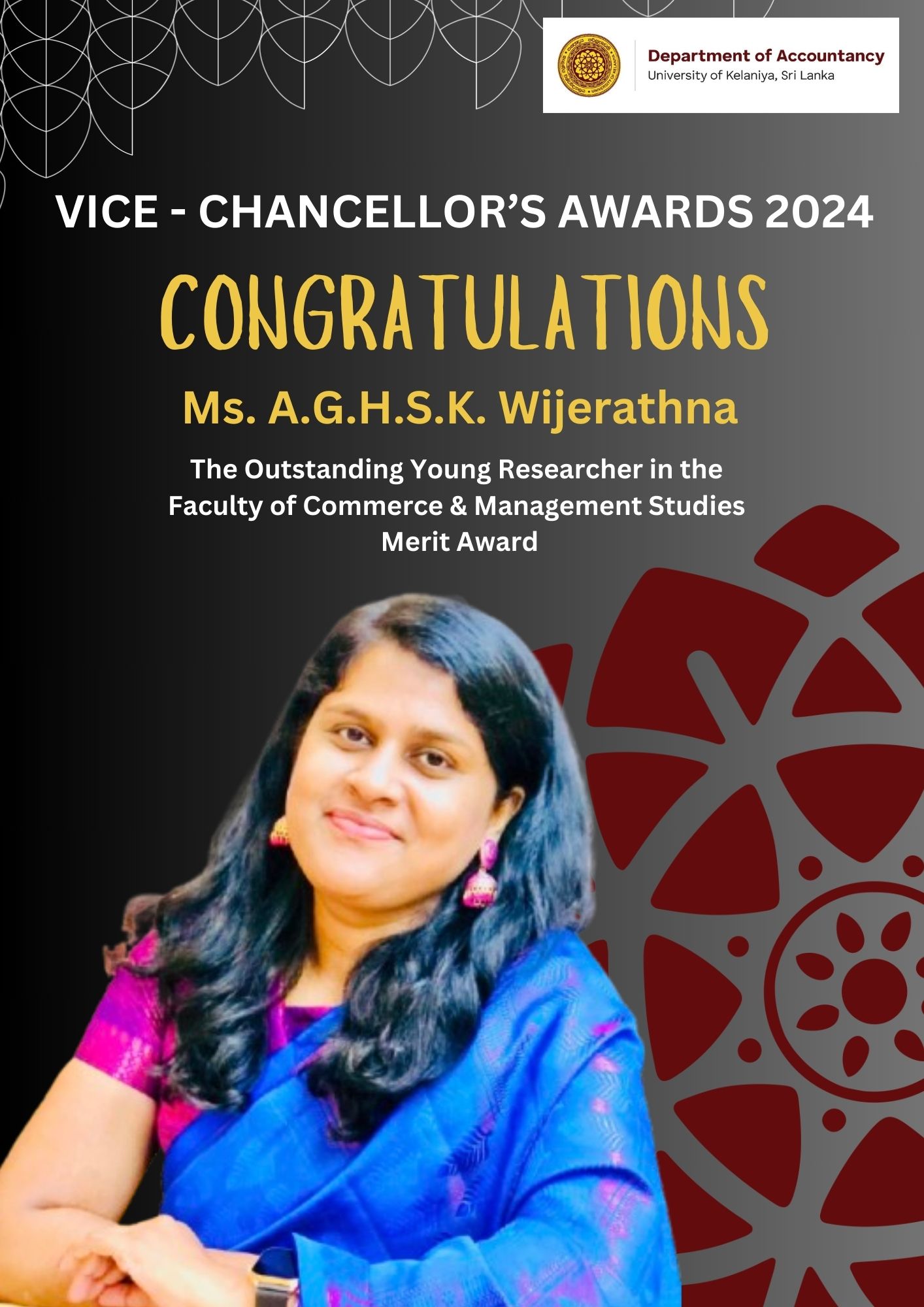 The Outstanding Young Researcher in the FCMS Merit Award (VICE - CHANCELLOR’S AWARDS 2024)