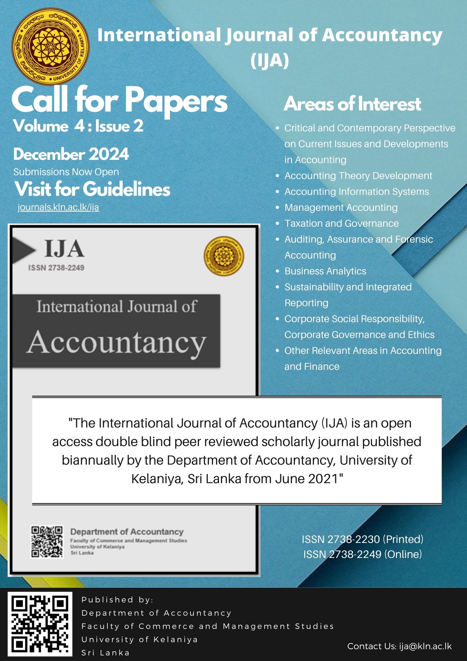 Call for Papers - IJA