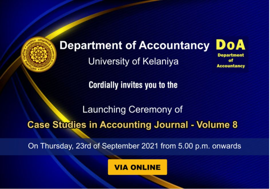Launching Ceremony of Case studies in Accounting Journal - 08th Volume