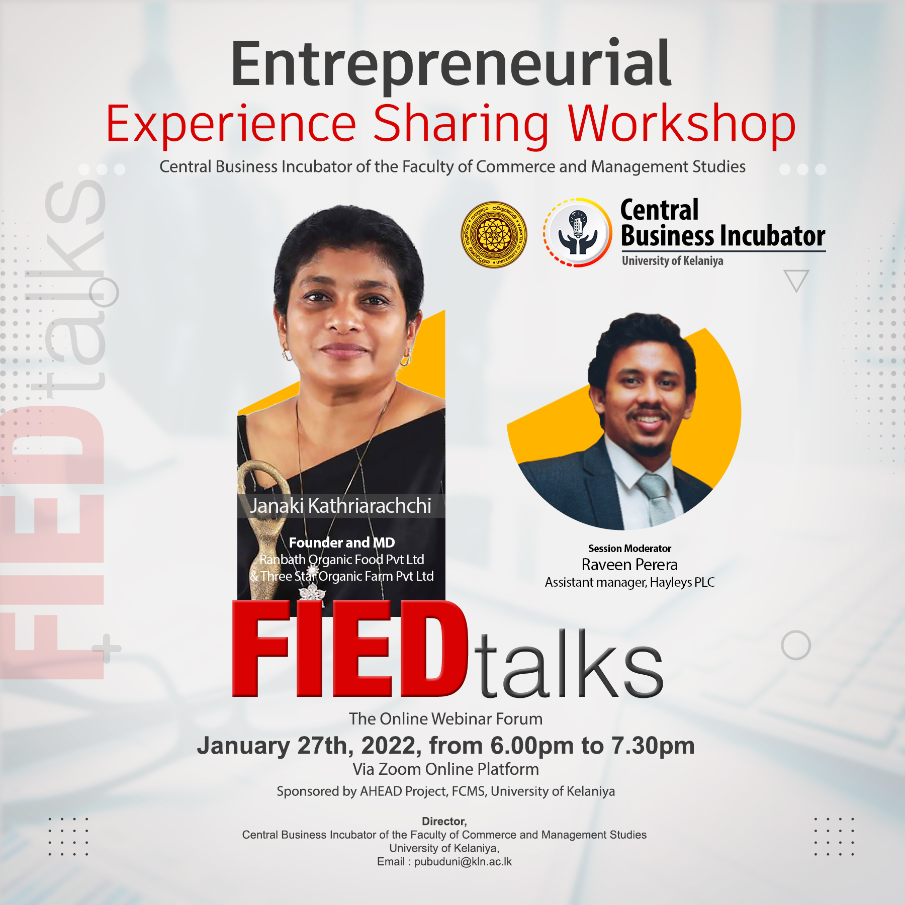 Entrepreneurial Experience Sharing Workshop 2